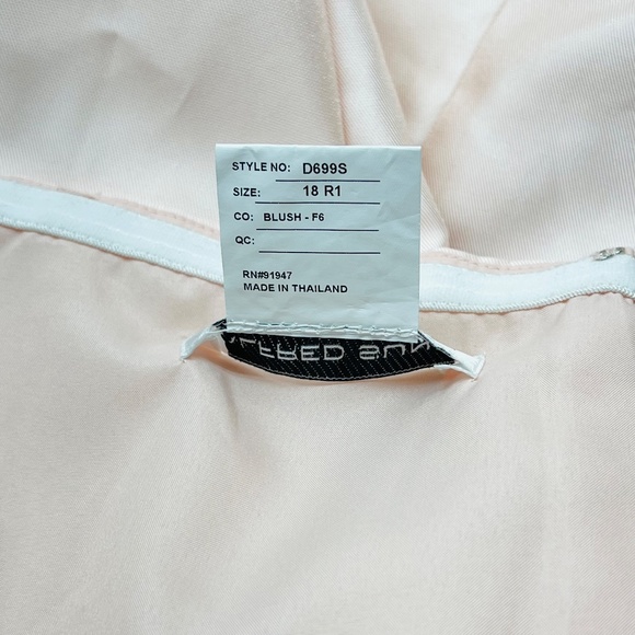 Alfred Sung D699 Strapless High Low Satin Gown - Picture 9 of 12